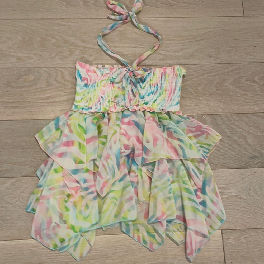 Kate Mack girls halter top.  Adorable! Size XS (5/6) But fits through size 8.